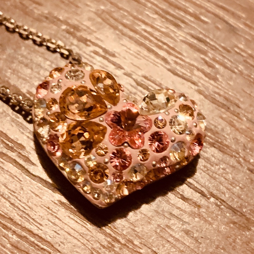 Swartzski Crystal Heart Necklace